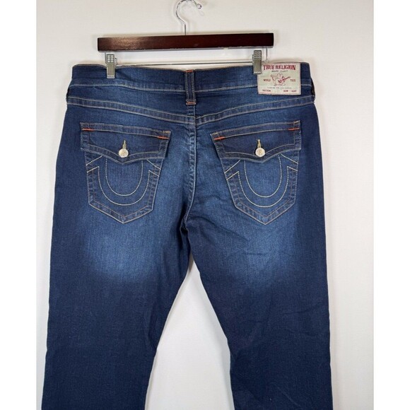 True Religion Mens Jeans Blue Ricky Relaxed Straight Denim Medium Wash 38x33 - Picture 10 of 12